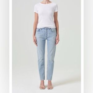 NWT AGOLDE Women’s Austin Mid Rise Slim in Lost 28” Inseam 100%‎ Cotton Size 32